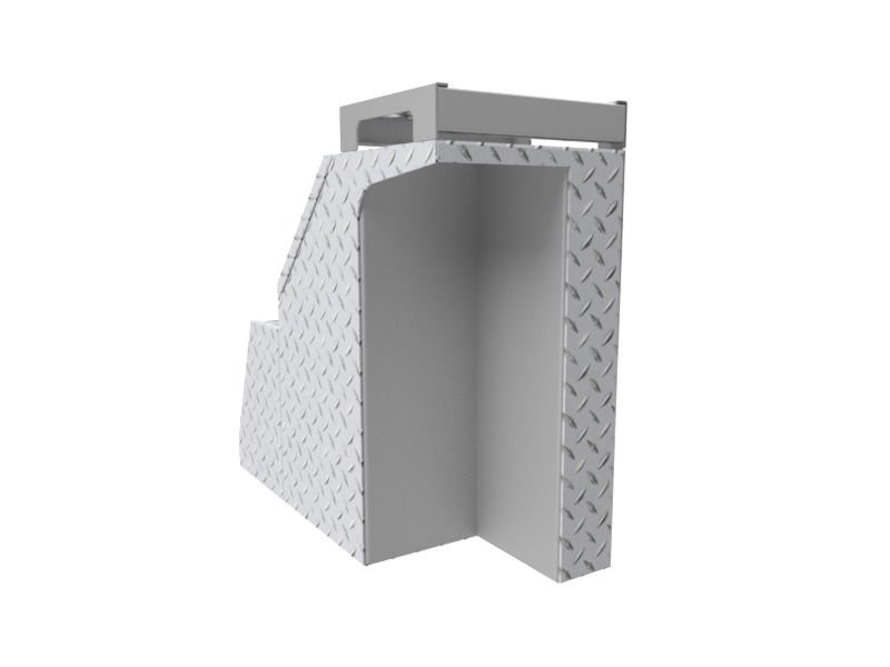 Round Grip Notched Step Boxes - Checker Plate